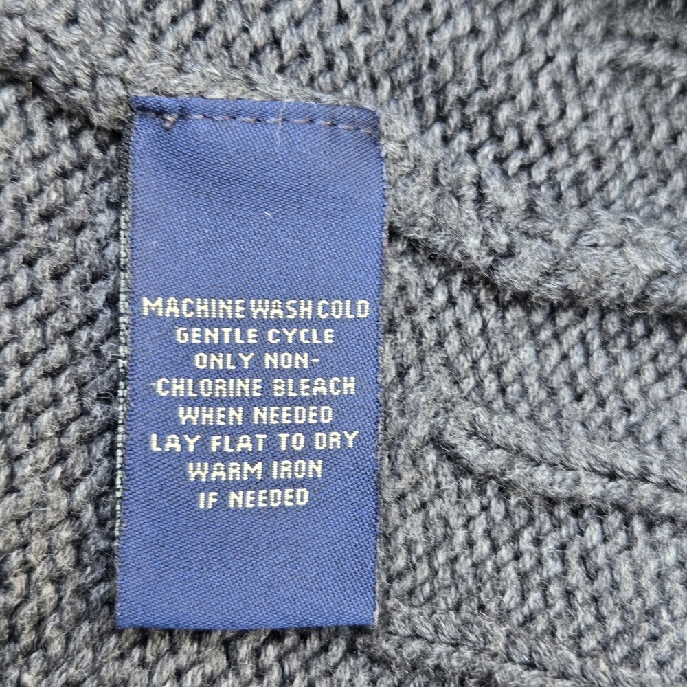 Ralph Lauren Polo jeans company Sweater Men's XL gray 1/4 Zip Long Sleeve - Picture 9 of 9